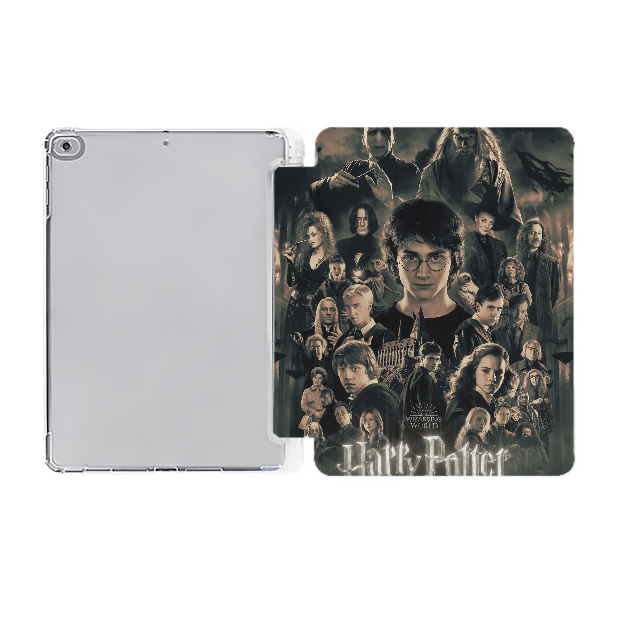 （画像用） Harry Potter ハリー・ポッターシリーズ IPad ケース ペン収納付き 三つ折りスタンド PUレザー×シリコン 対応機種9.5/10.5/10.9インチ